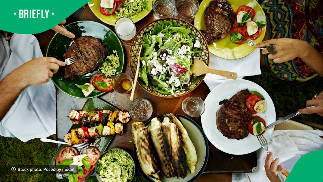 The gent is able to cook delicious looking food. The gent is able to cook delicious looking food.