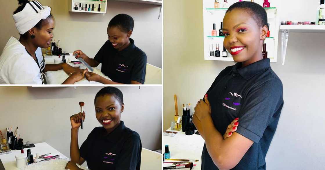 A young residing in Pretoria is thriving as a beautician A young residing in Pretoria is thriving as a beautician