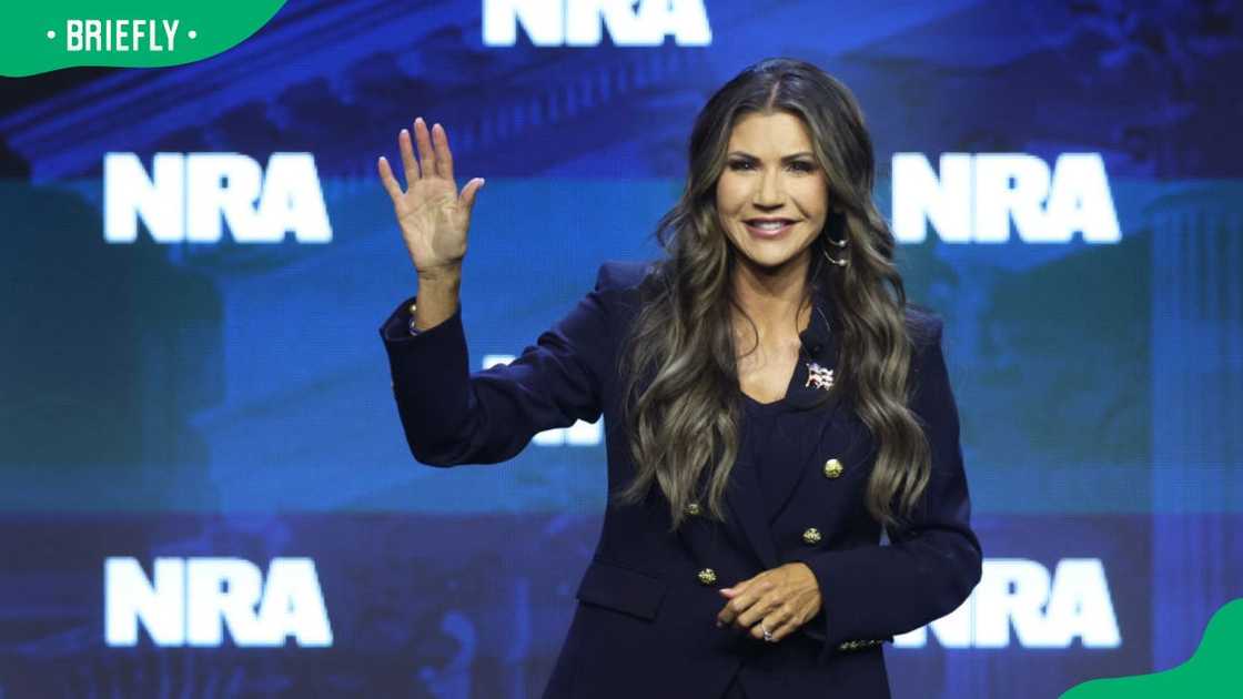Kristi Noem at the 2023 NRA-ILA Leadership Forum in Indianapolis, Indiana Kristi Noem at the 2023 NRA-ILA Leadership Forum in Indianapolis, Indiana