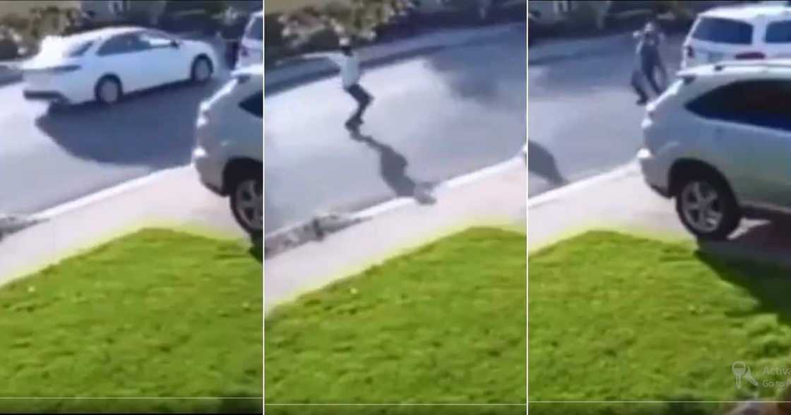 A man successfully defeats robbers who tried to attack him and one of them is severely beaten. Image: Twitter A man successfully defeats robbers who tried to attack him and one of them is severely beaten. Image: Twitter
