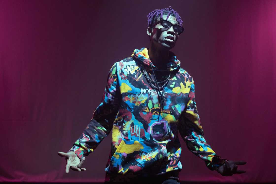 A rapper posing A rapper posing