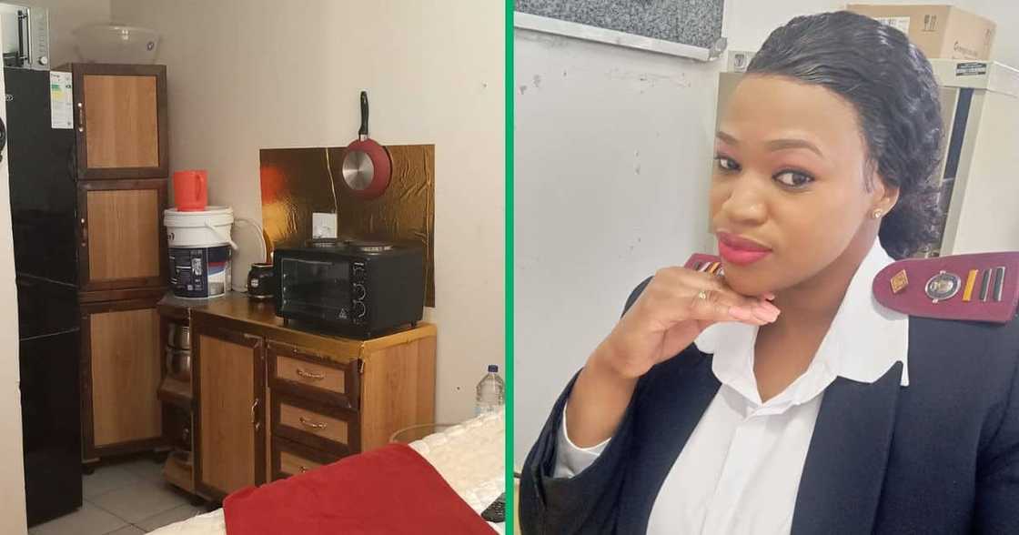 Yem-yem Maqungo shared photos of her cleverly organised and stylish rental room on Facebook