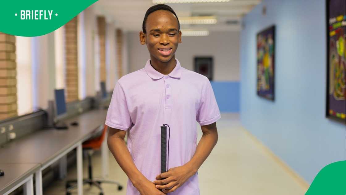 Kekana, a blind student goes viral. Kekana, a blind student goes viral.