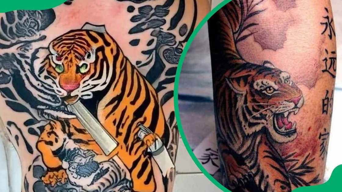 Tiger and Kanji tattoo design Tiger and Kanji tattoo design