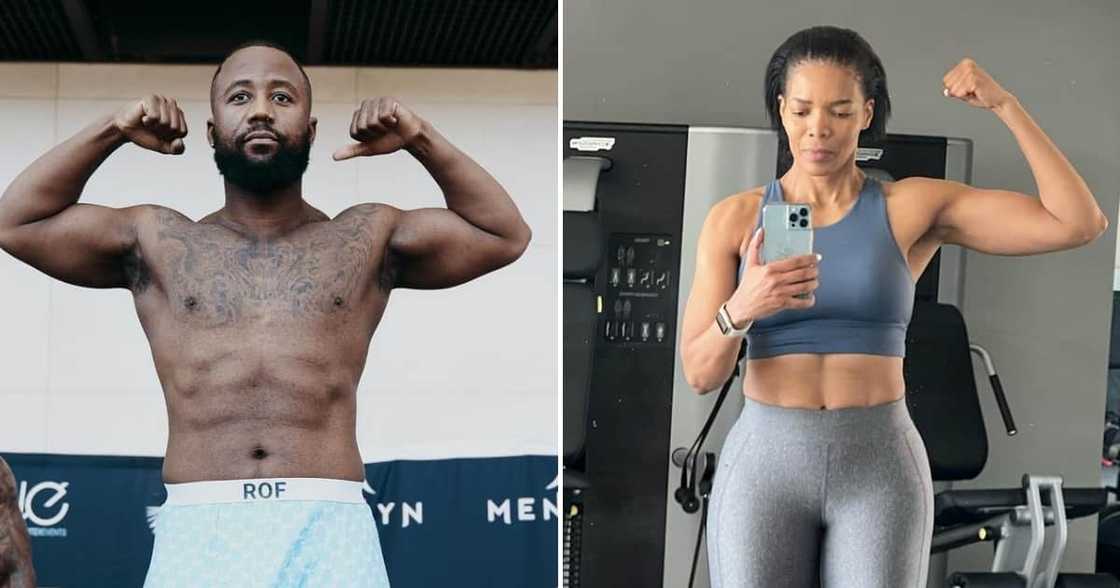 Cassper Nyovest boxing match with Connie Ferguson Cassper Nyovest boxing match with Connie Ferguson