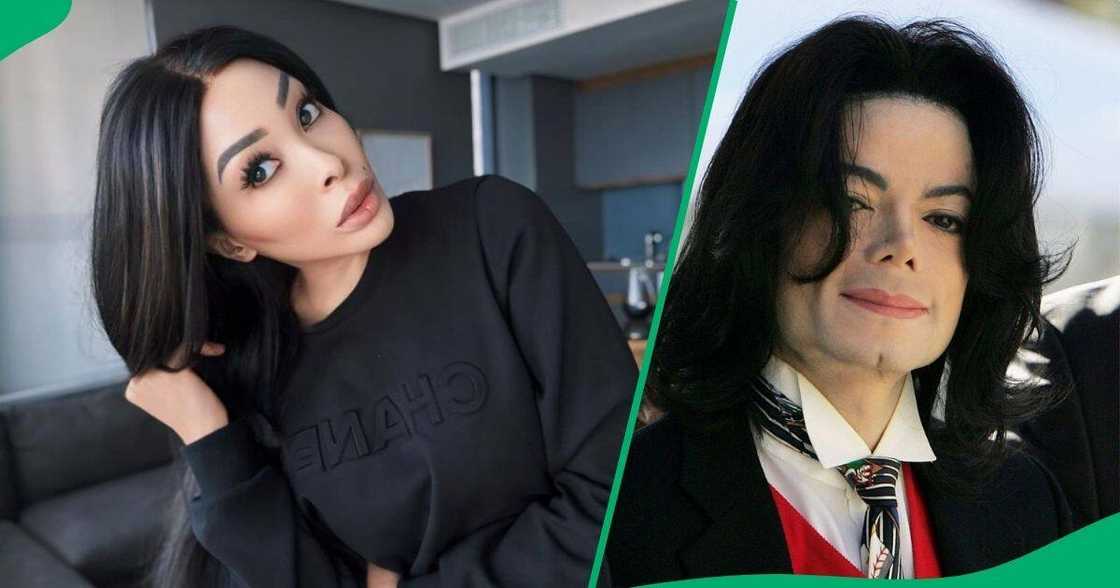 Khanyi Mbau compared to Michael Jackson. Khanyi Mbau compared to Michael Jackson.