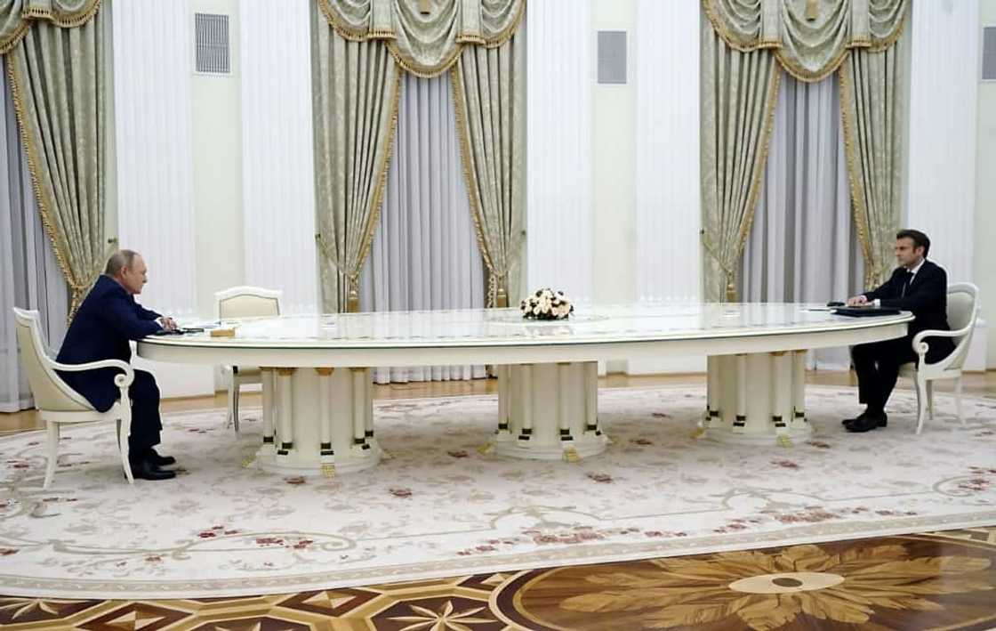 Putin is no longer the man of adventure, but one who sits many metres away from official guests amid the Covid pandemic Putin is no longer the man of adventure, but one who sits many metres away from official guests amid the Covid pandemic