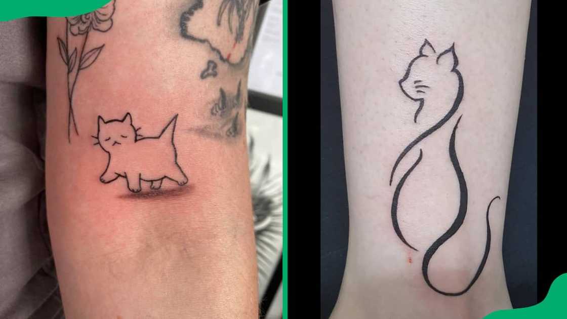 Simple cat tattoos Simple cat tattoos