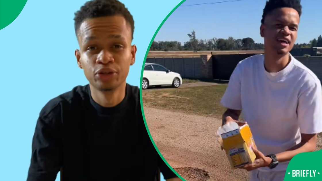 A man has a Weetbix solution for Mzansi pothole problems A man has a Weetbix solution for Mzansi pothole problems
