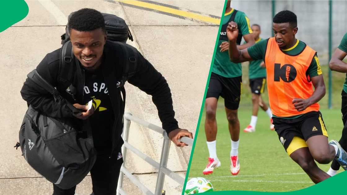 Tebogo Mokoena played for Bafana despite being suspended. Tebogo Mokoena played for Bafana despite being suspended.