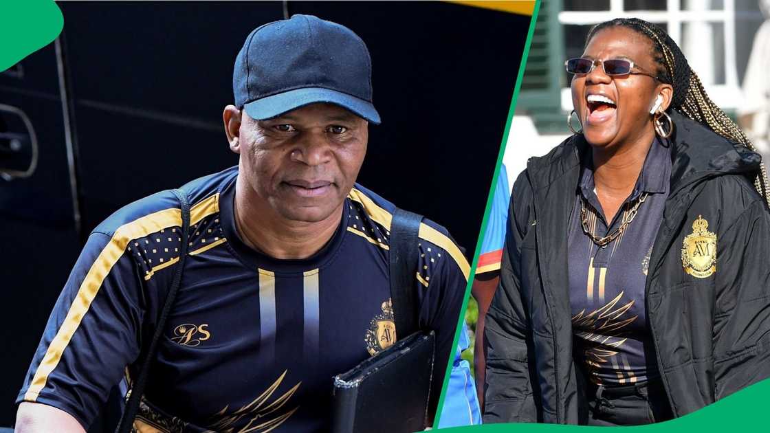 Royal AM coach John Maduka and owner Shauwn Mkhize face uncertain times at the PSL club.