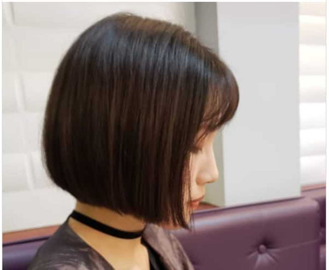 Straight rounded bob Straight rounded bob