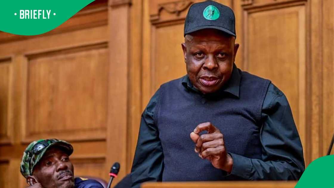 Dr John Hlope speaking about the Phala Phala case. Dr John Hlope speaking about the Phala Phala case.