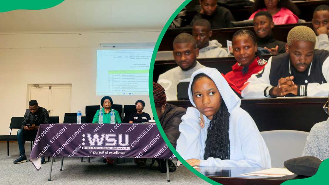 Walter Sisulu University staff and students during a group counselling session Walter Sisulu University staff and students during a group counselling session