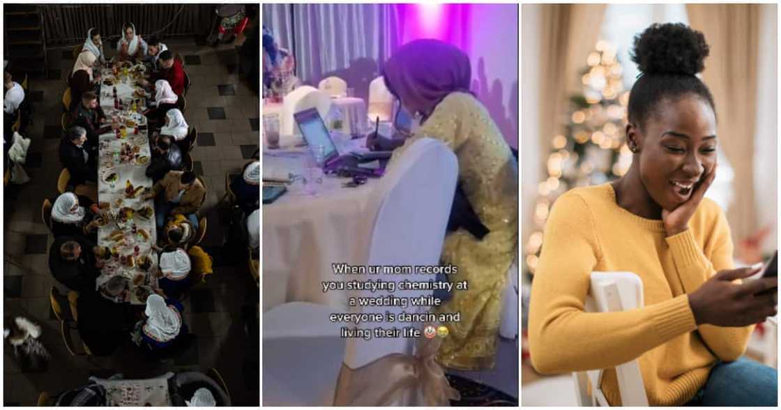 Lady studies chemistry at wedding, chemistry at wedding, laptop, recording