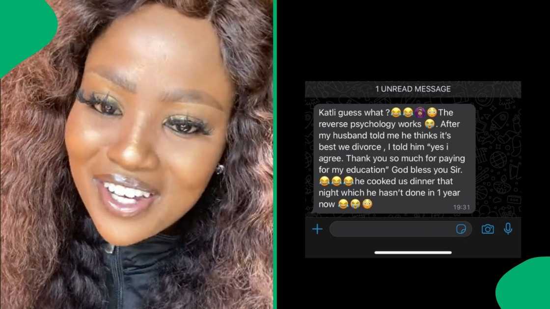 Woman uses reverse psychology on husband Woman uses reverse psychology on husband