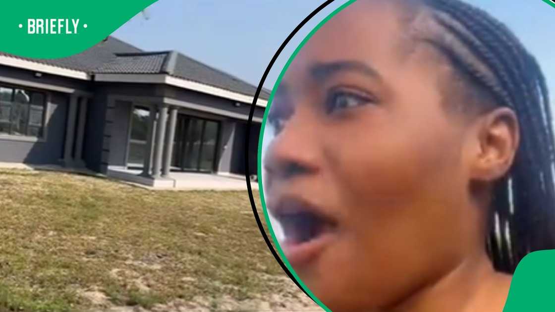 Daughter stunned by her mother's joyful reaction upon revealing the home she built for her.