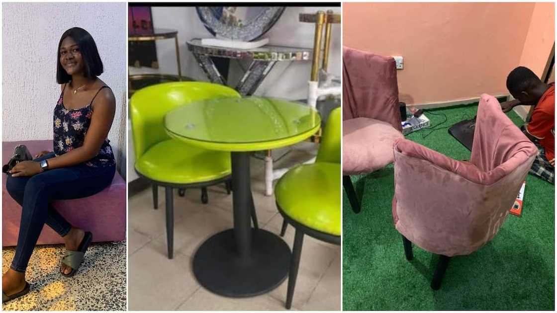 What I Ordered vs what I Got: Lady 'Cries' as Carpenter Finally Delivers her Chairs What I Ordered vs what I Got: Lady 'Cries' as Carpenter Finally Delivers her Chairs