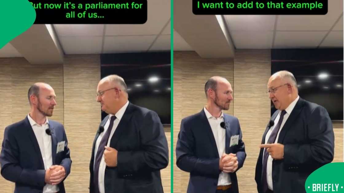 The image captured the content creator and politician in parliament