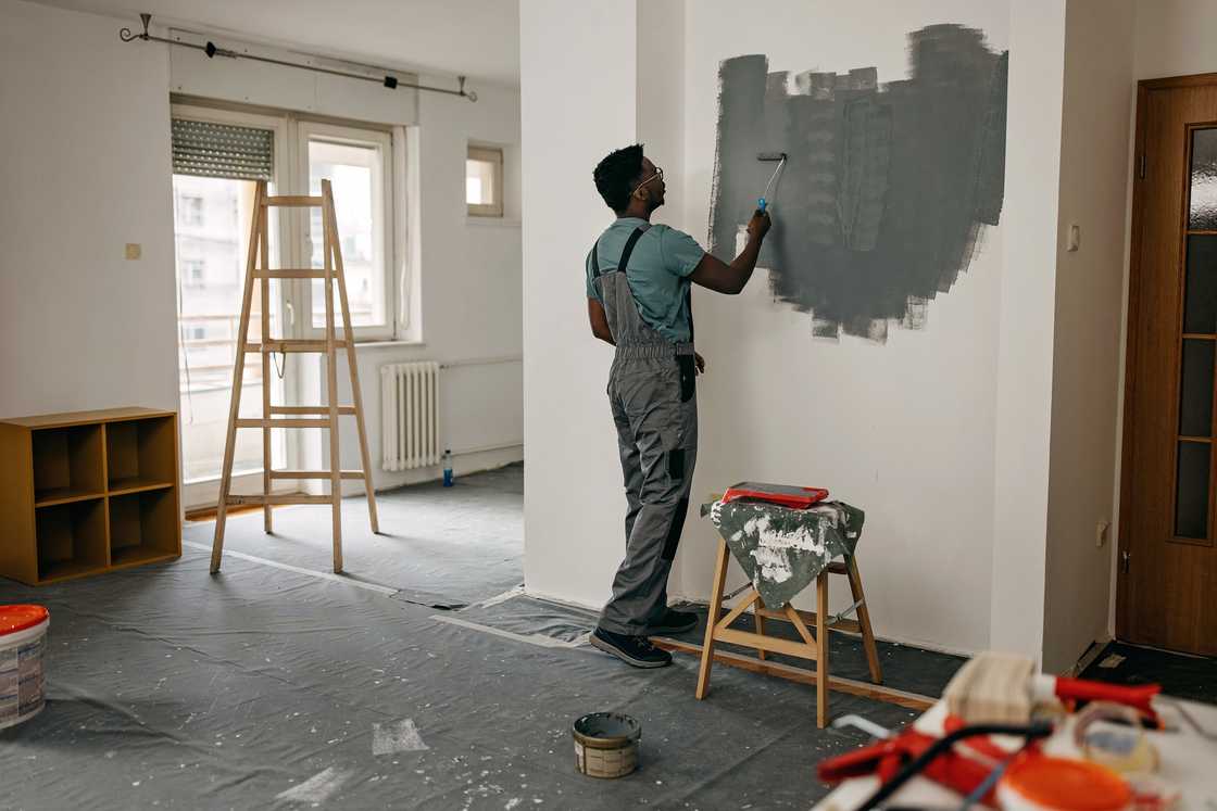 Man painted his backroom for makeover