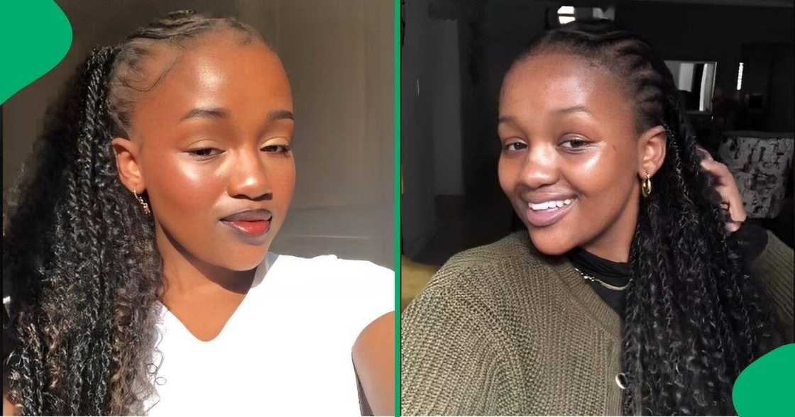 Student shows what she had for dinner at university's dining hall. Student shows what she had for dinner at university's dining hall.