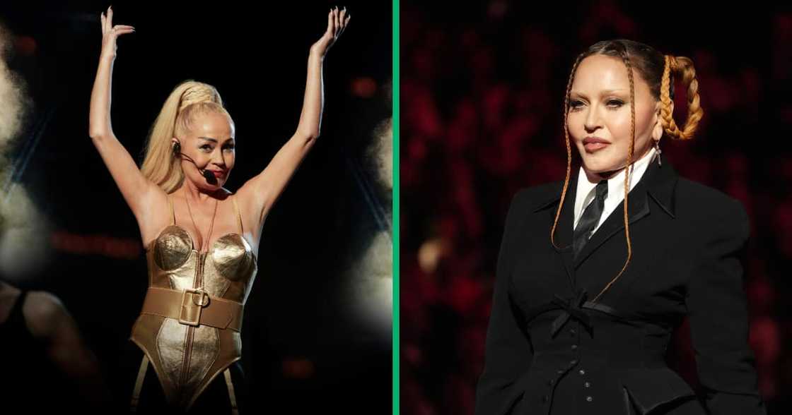 Madonna's daughter Estere stuns fans on stage. Madonna's daughter Estere stuns fans on stage.