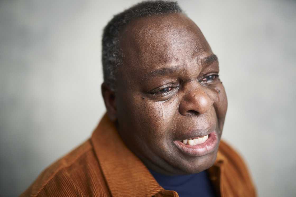 An old man is crying An old man is crying