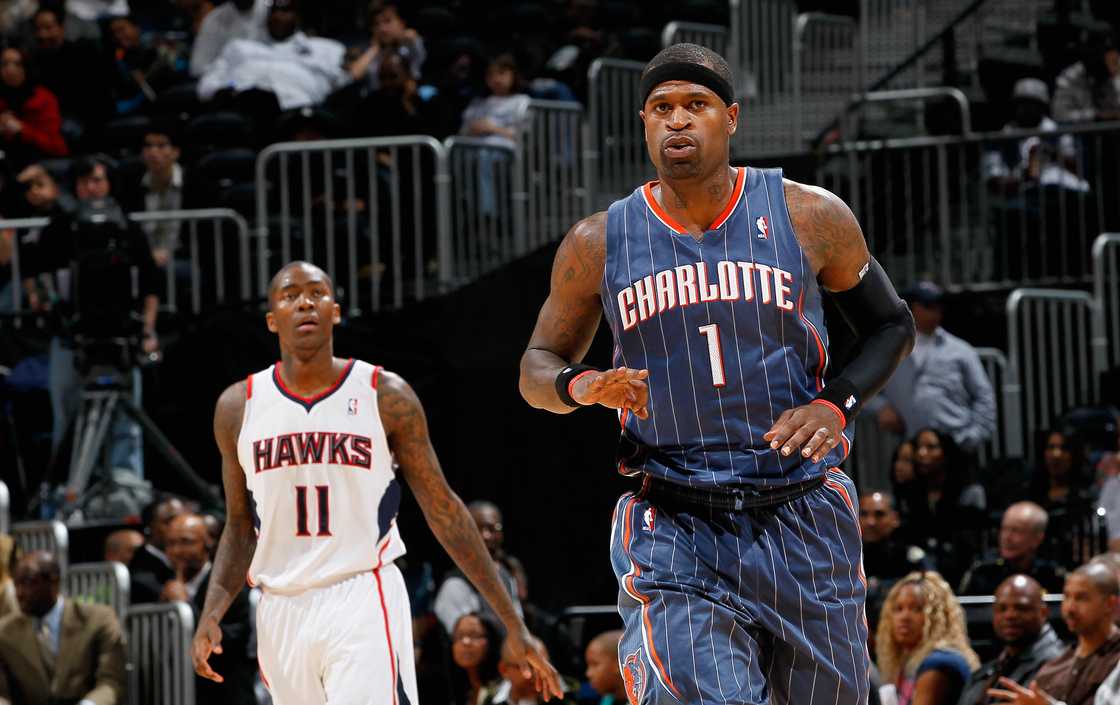 Stephen Jackson at Philips Arena in Atlanta, Georgia