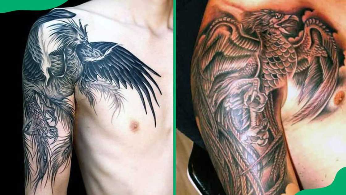 Shoulder phoenix tattoo designs