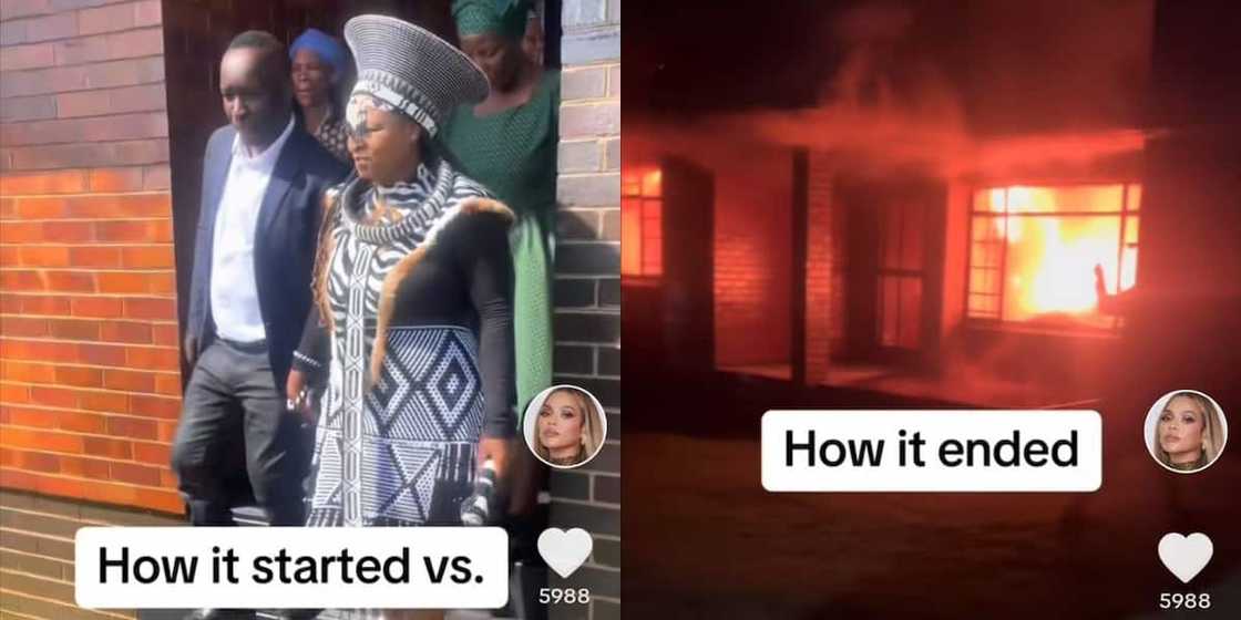 A house caught fire during what was supposed to be a wedding celebration. A house caught fire during what was supposed to be a wedding celebration.