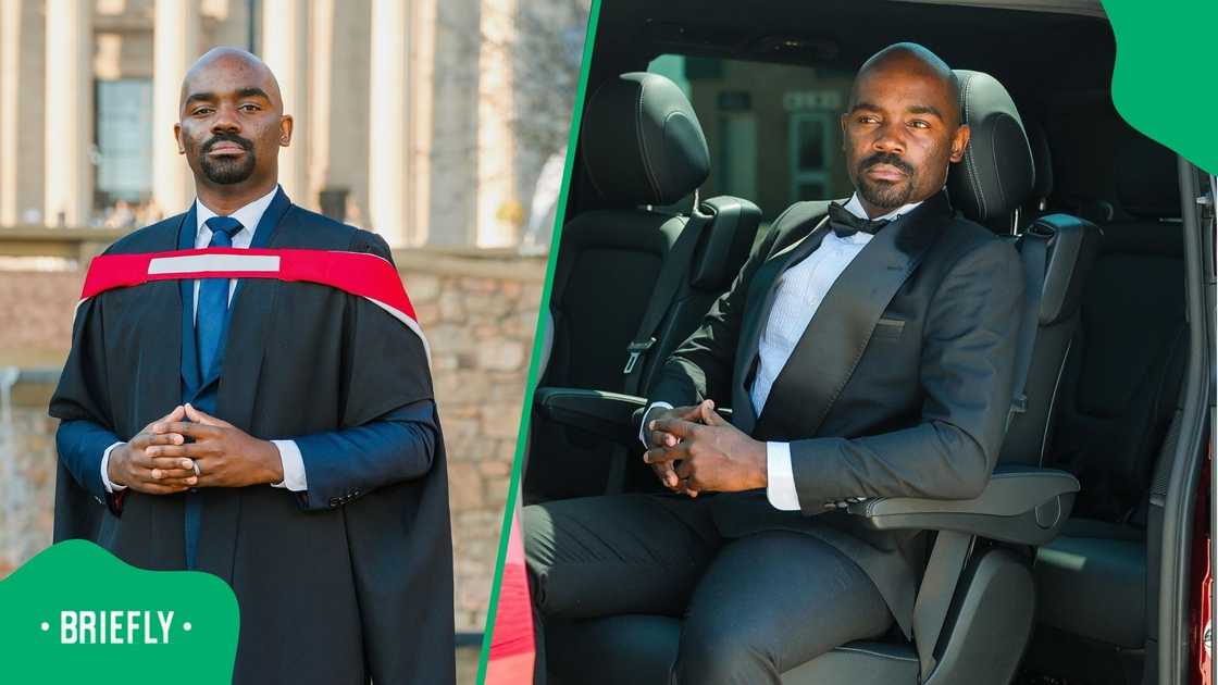 Dr Musa Mthombeni and his mom leave Mzansi amazed over striking resemblance