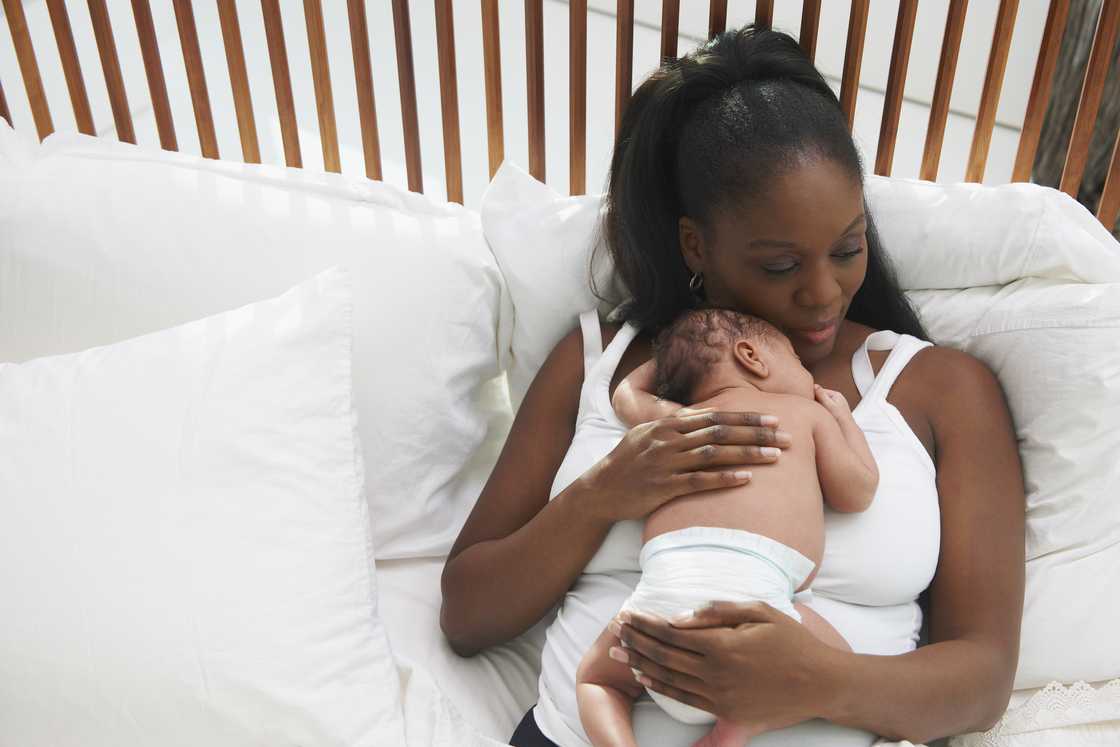 A mother and her son