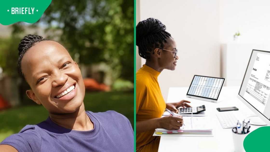 A woman showcased a Chartered Accountant’s earnings in South Africa. A woman showcased a Chartered Accountant’s earnings in South Africa.