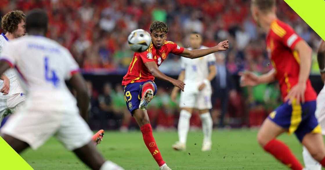 Lamine Yamal scored a brilliant goal against France Lamine Yamal scored a brilliant goal against France