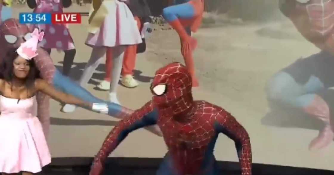 Dancing Spider-Man Makes His Way to National TV, Mzansi Can’t Deal Dancing Spider-Man Makes His Way to National TV, Mzansi Can’t Deal