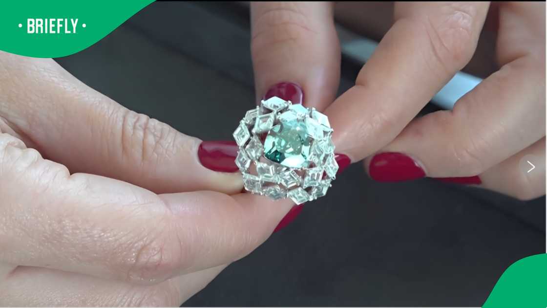 World's rarest blue-green diamond sold for millions in Geneva