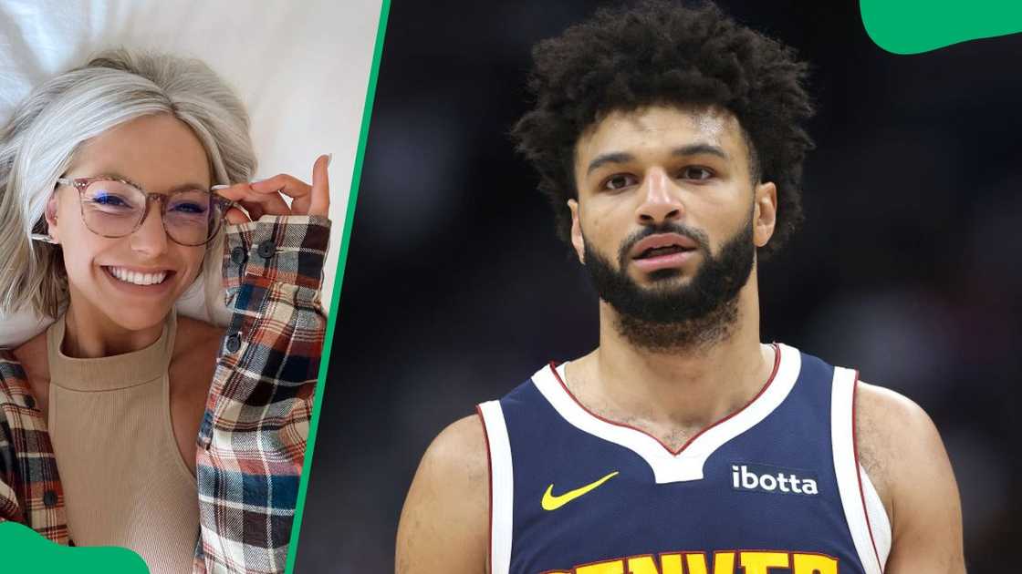 Jamal Murray’s girlfriend, Harper Hempel (L). The NBA player at the Ball Arena in 2025 (R) Jamal Murray’s girlfriend, Harper Hempel (L). The NBA player at the Ball Arena in 2025 (R)