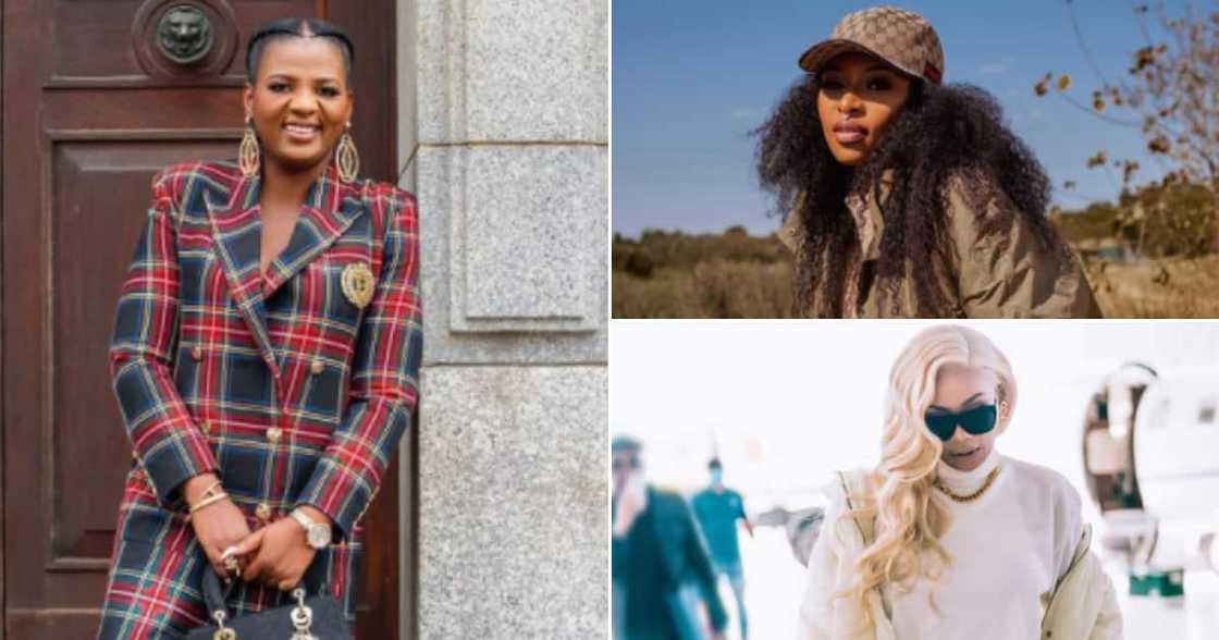 DJ Zinhle, Bonang Matheba, Shauwn Mkhize. DJ Zinhle, Bonang Matheba, Shauwn Mkhize.