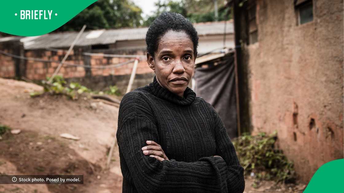 Woman living in poverty Woman living in poverty