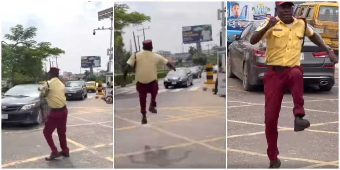 Man who dances while controlling traffic in Lagos goes viral, says he has been doing the work for 19 years Man who dances while controlling traffic in Lagos goes viral, says he has been doing the work for 19 years