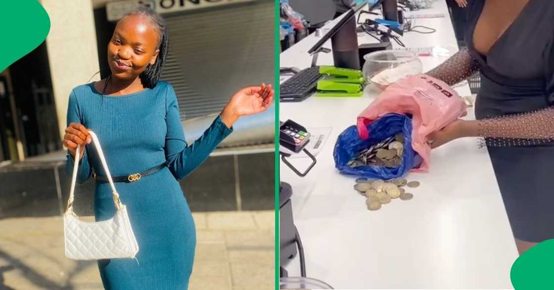 A Mzansi woman used coins to pay for Edgars item