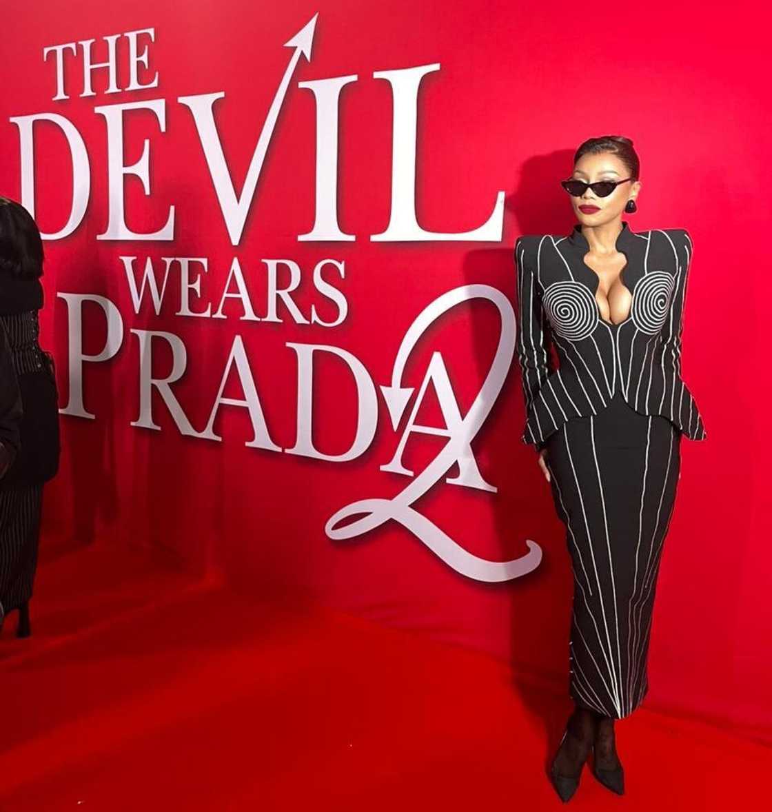 A South African argued Bonang Matheba wore the best look the 'The Devil Wears Prada 2' screening A South African argued Bonang Matheba wore the best look the 'The Devil Wears Prada 2' screening