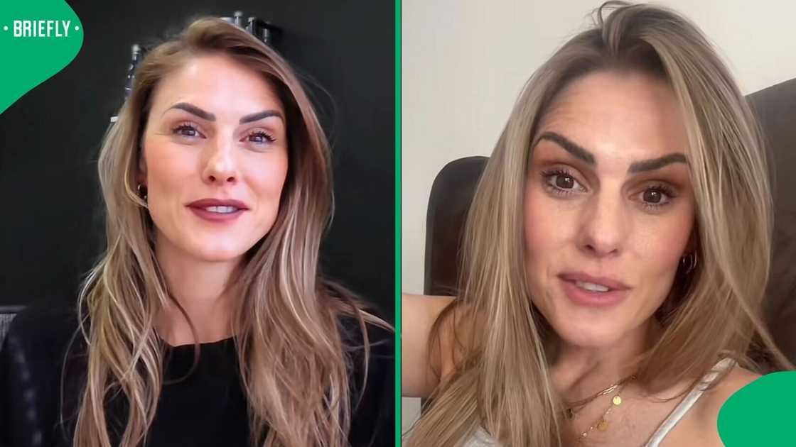A woman explained the quality of refill water sold in South African grocery stores. A woman explained the quality of refill water sold in South African grocery stores.
