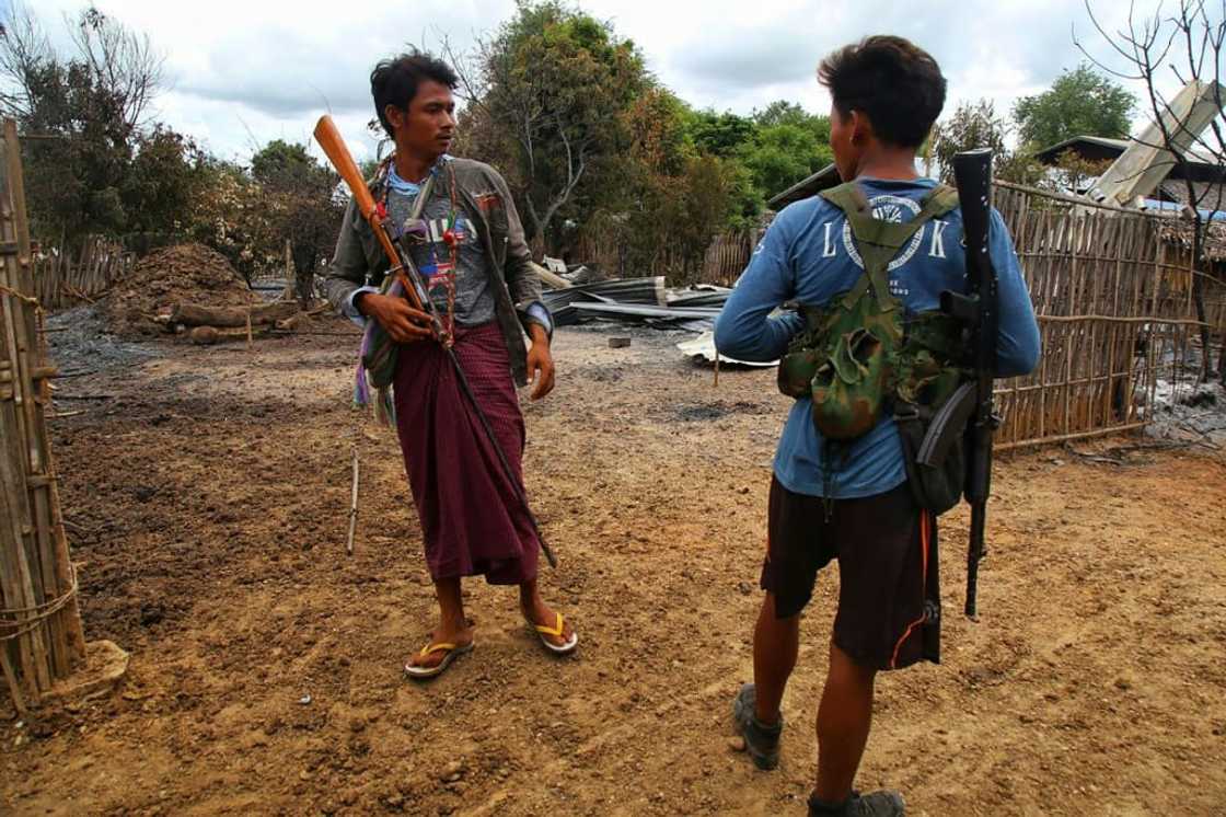 Dozens of "People's Defence Forces" have sprung up in Sagaing and across the country to fight the military in an attempt to overturn the coup that last year ousted Aung San Suu Kyi's elected civilian government Dozens of "People's Defence Forces" have sprung up in Sagaing and across the country to fight the military in an attempt to overturn the coup that last year ousted Aung San Suu Kyi's elected civilian government