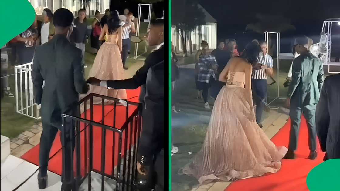 A girl was embarrassed by her matric dance date in a TikTok video.