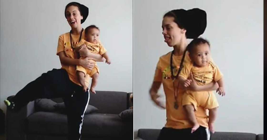 Tik-Tok dancer mom with baby Tik-Tok dancer mom with baby