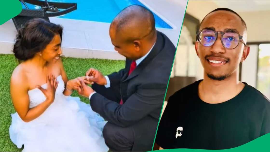 Son brings parents gift on their anniversary