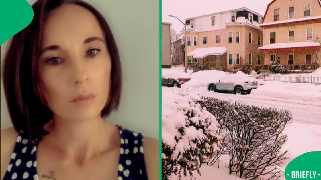 The visual on the right showed the snow in the US The visual on the right showed the snow in the US