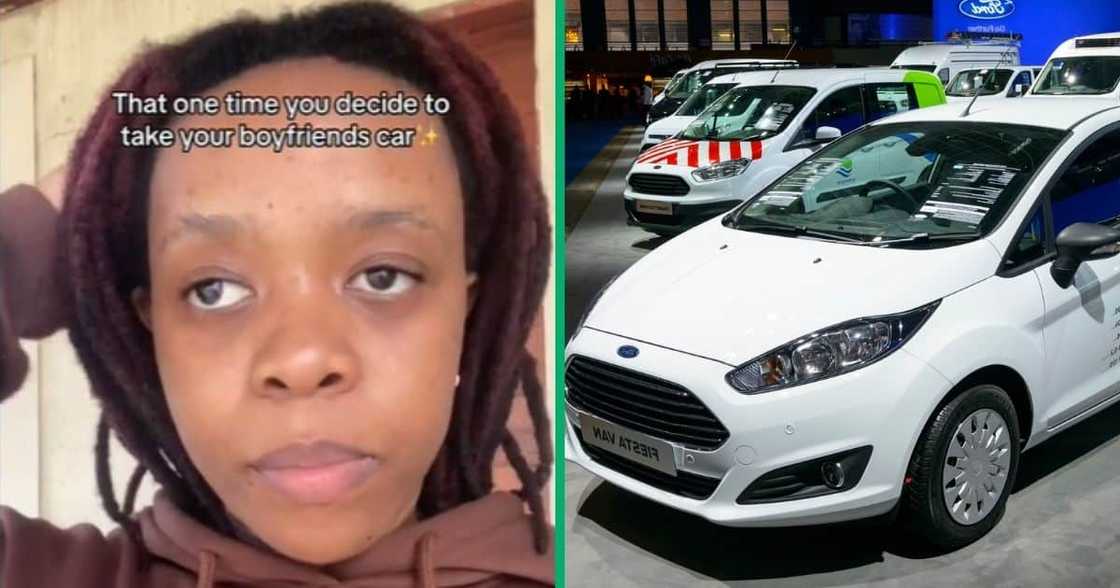 Woman in TikTok video destroys bf's car Woman in TikTok video destroys bf's car