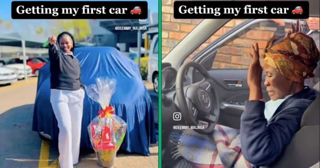 A yong woman bought a car. A yong woman bought a car.